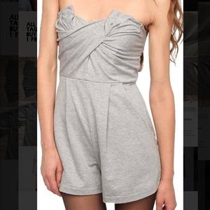 Silence + Noise strapless sweat romper